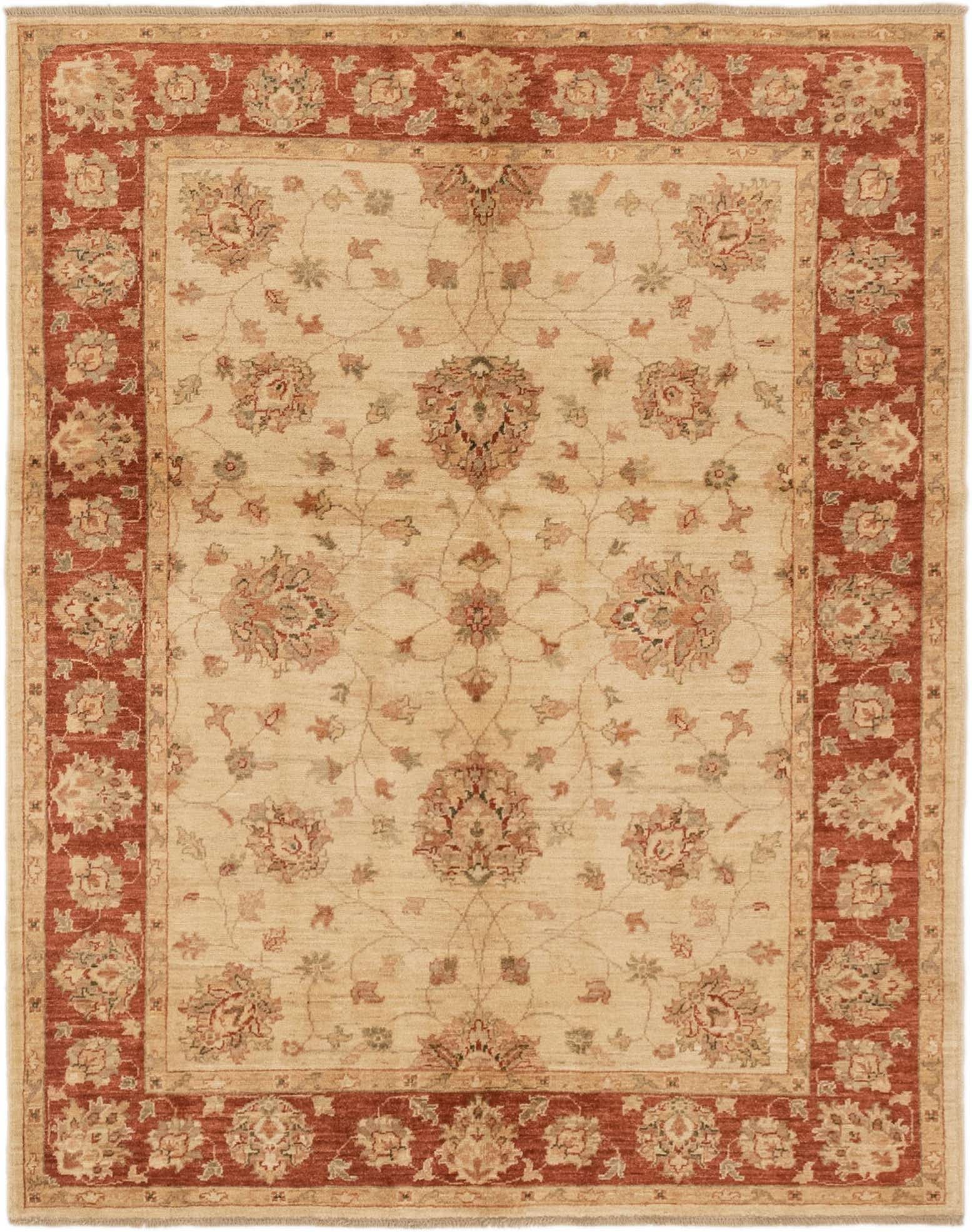 5' x 6' 6 Hand Knotted Peshawar Ziegler Rug