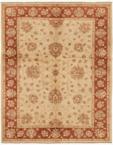 5' x 6' 6 Hand Knotted Peshawar Ziegler Rug