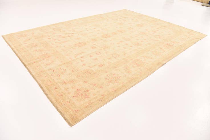 Detailfoto van 250cm x 350cm Handgeknoopt Peshawar Ziegler Vloerkleed