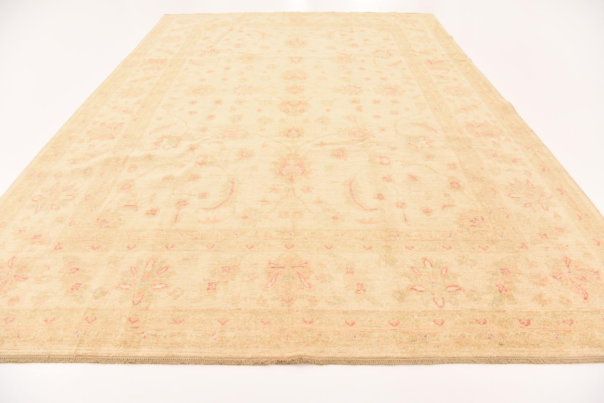 8' 2 x 11' 6 Hand Knotted Peshawar Ziegler Rug