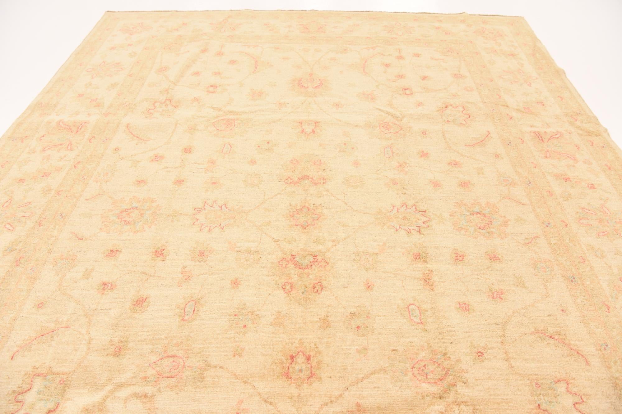 8' 2 x 11' 6 Hand Knotted Peshawar Ziegler Rug