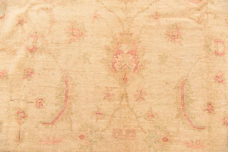 Detailfoto van 250cm x 350cm Handgeknoopt Peshawar Ziegler Vloerkleed