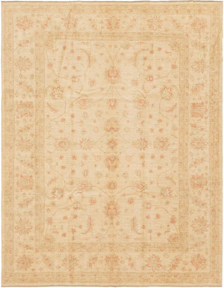 Detail image of 8' 2 x 11' 6 Hand Knotted Peshawar Ziegler Rug