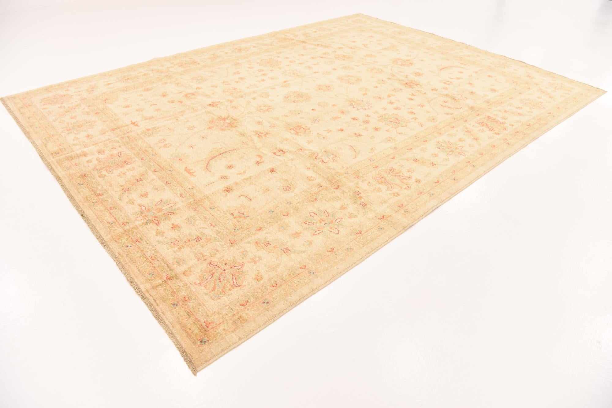8' 3 x 11' 5 Hand Knotted Peshawar Ziegler Rug