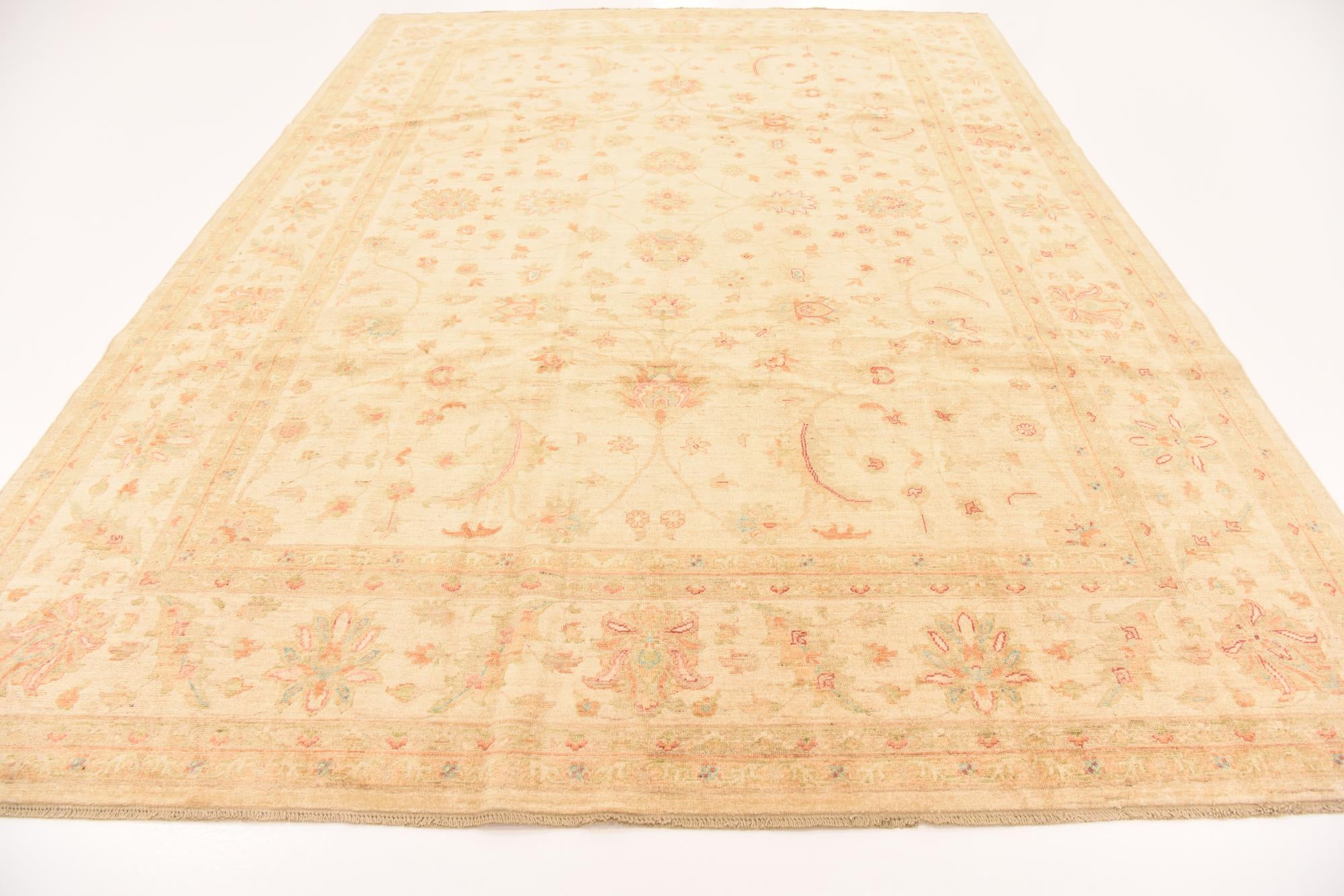 8' 3 x 11' 5 Hand Knotted Peshawar Ziegler Rug