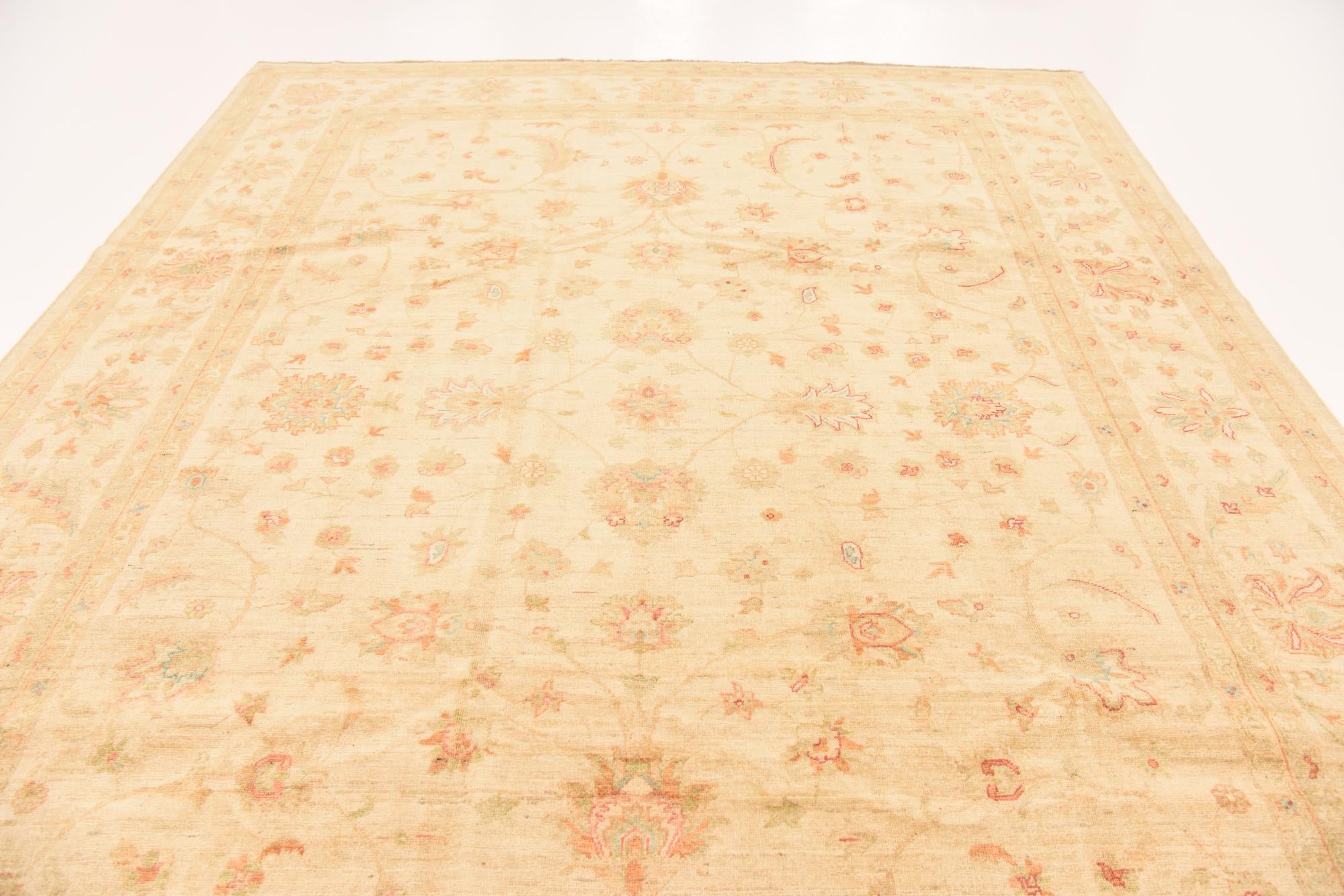 8' 3 x 11' 5 Hand Knotted Peshawar Ziegler Rug