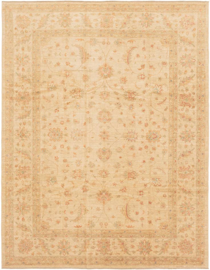 Detail image of 8' 3 x 11' 5 Hand Knotted Peshawar Ziegler Rug