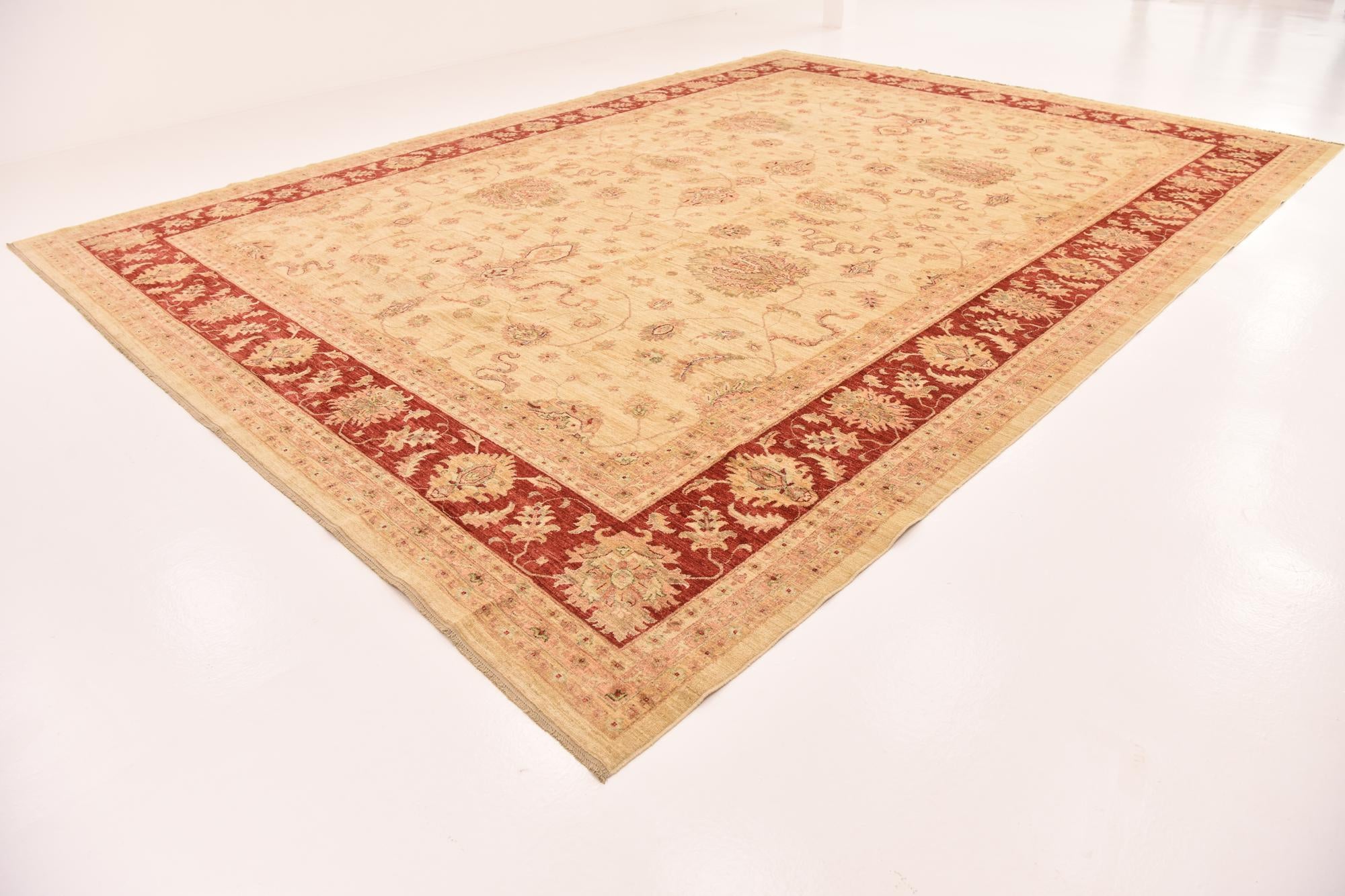 13' x 17' 7 Hand Knotted Peshawar Ziegler Rug