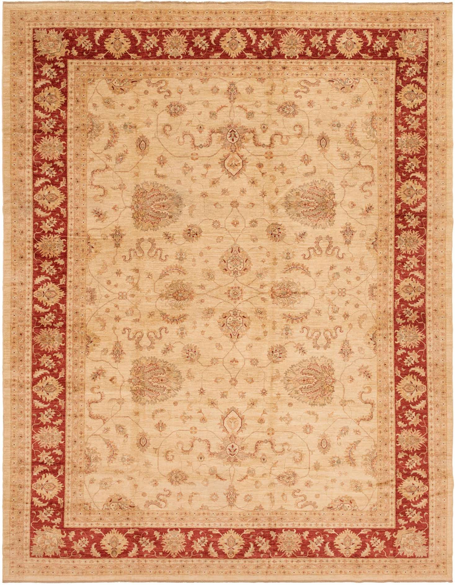 13' x 17' 7 Hand Knotted Peshawar Ziegler Rug