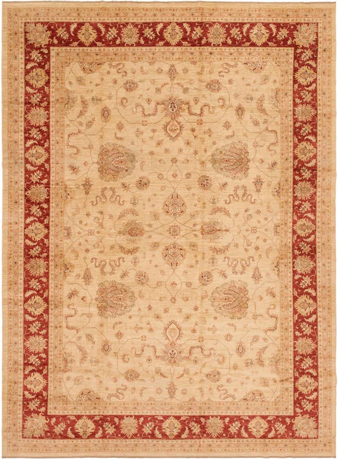Detail image of 13' x 17' 7 Hand Knotted Peshawar Ziegler Rug