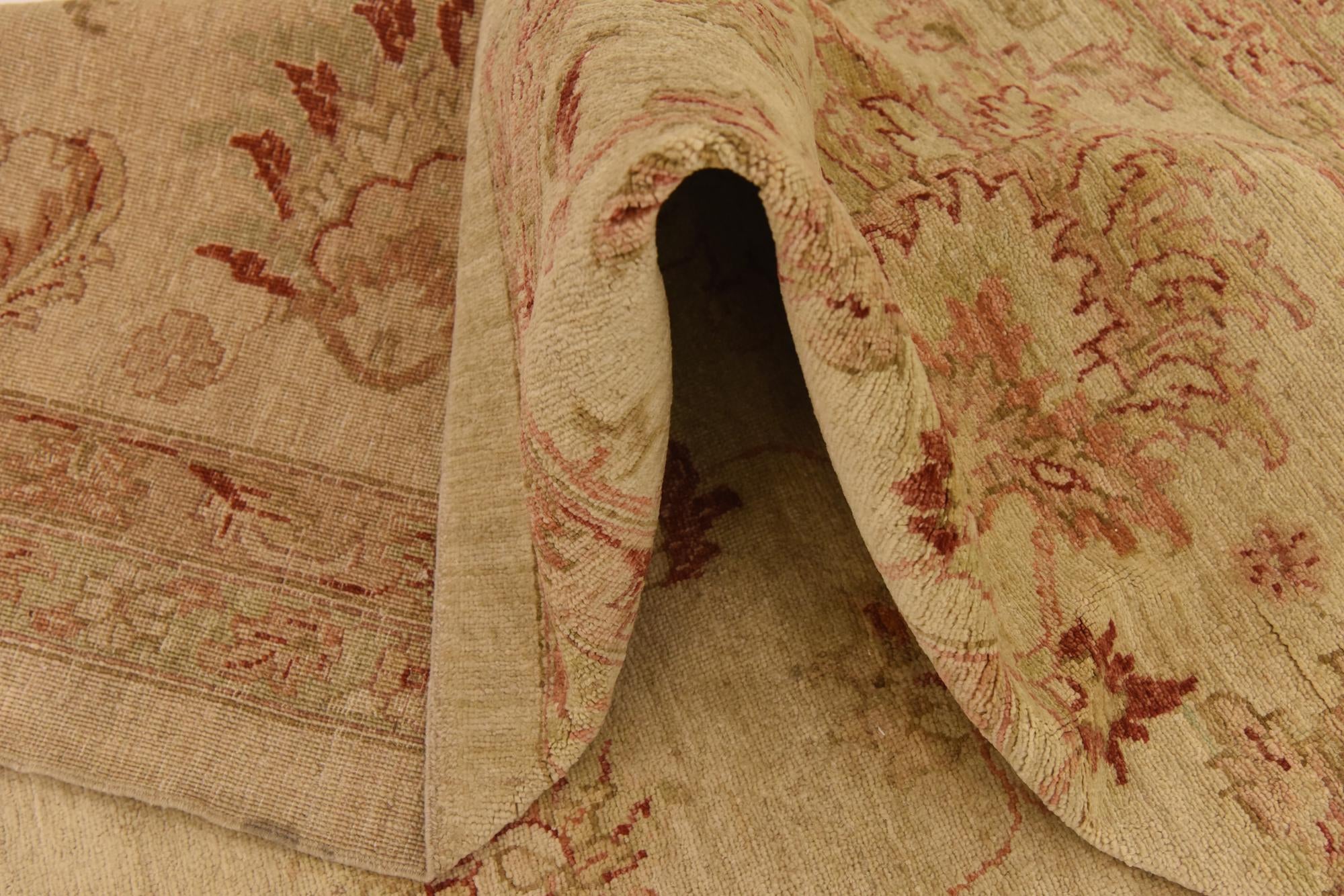 13' 2 x 19' 2 Hand Knotted Peshawar Ziegler Rug