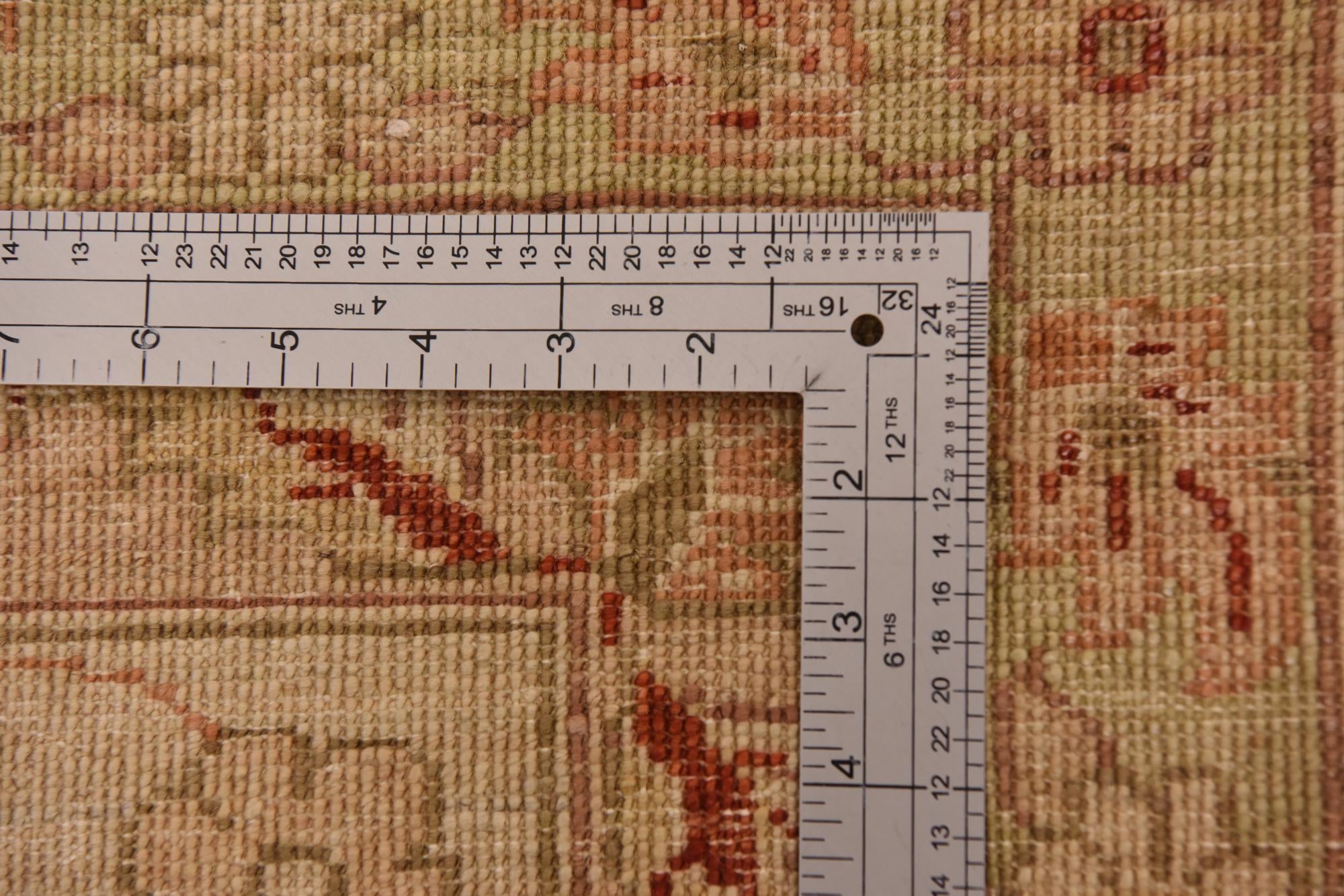 13' 2 x 19' 2 Hand Knotted Peshawar Ziegler Rug