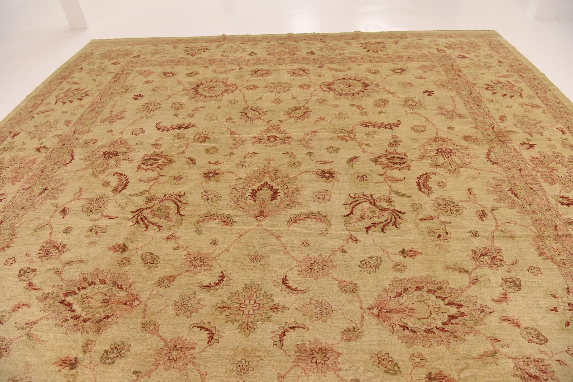 13' 2 x 19' 2 Hand Knotted Peshawar Ziegler Rug