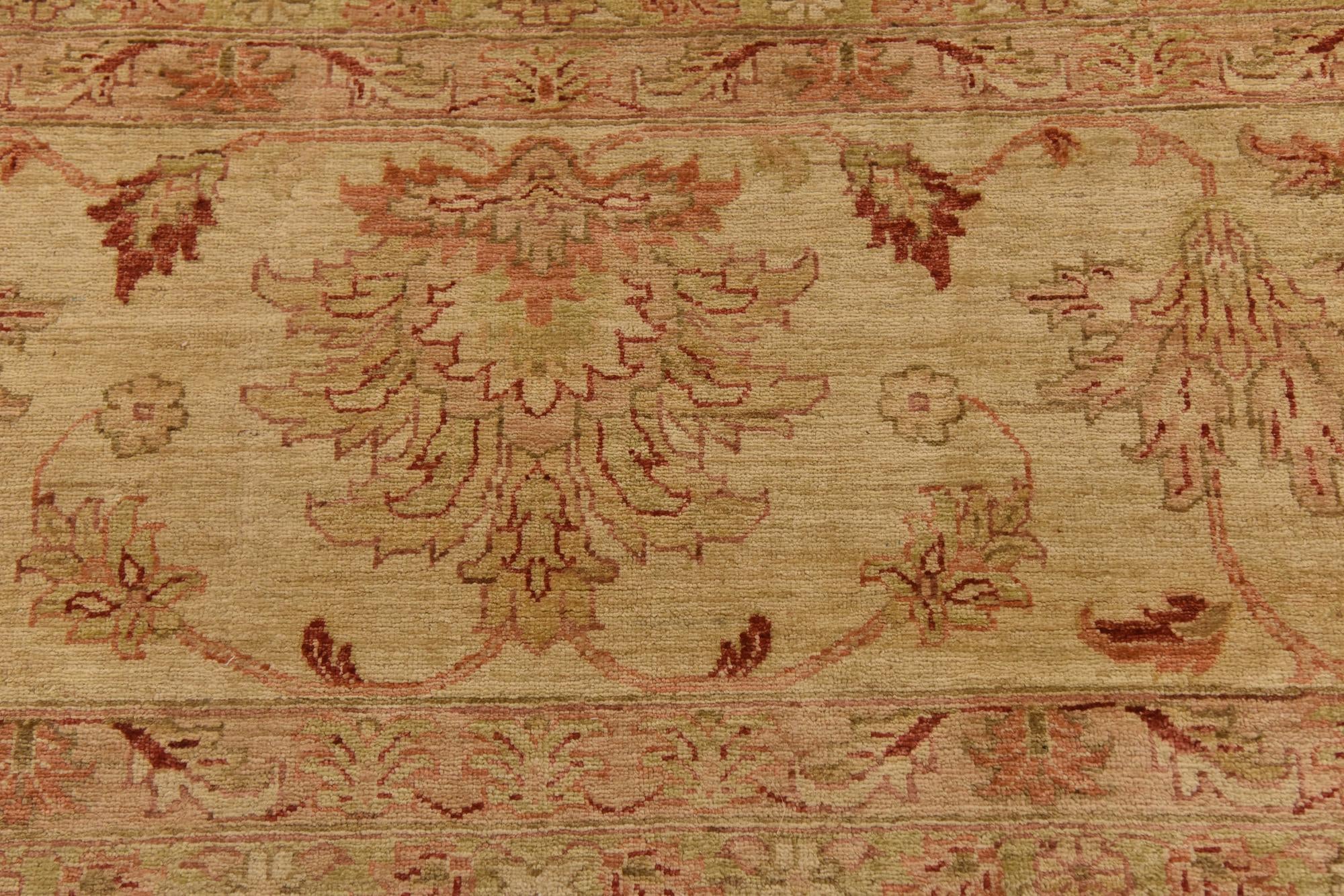 13' 2 x 19' 2 Hand Knotted Peshawar Ziegler Rug