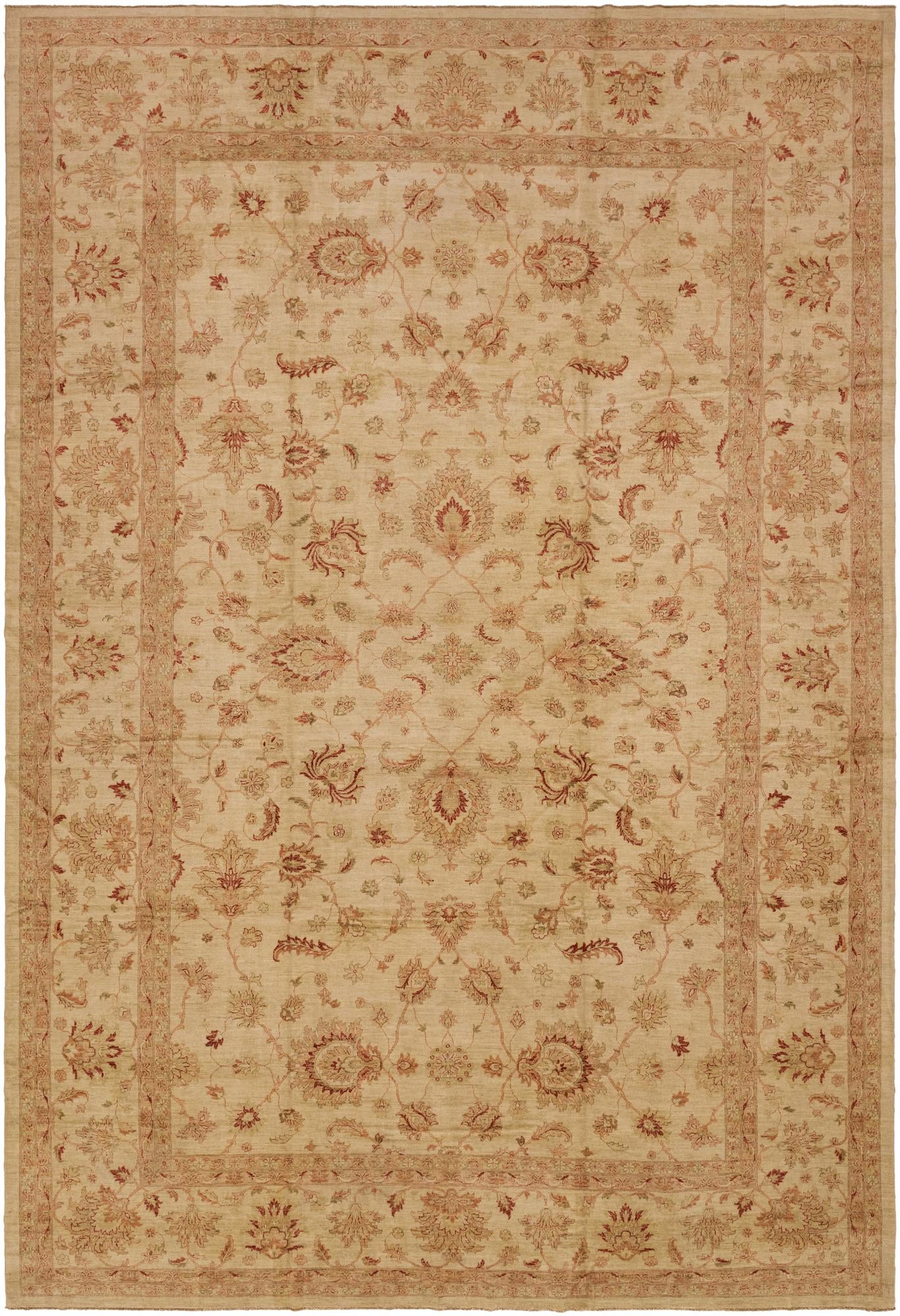 13' 2 x 19' 2 Hand Knotted Peshawar Ziegler Rug