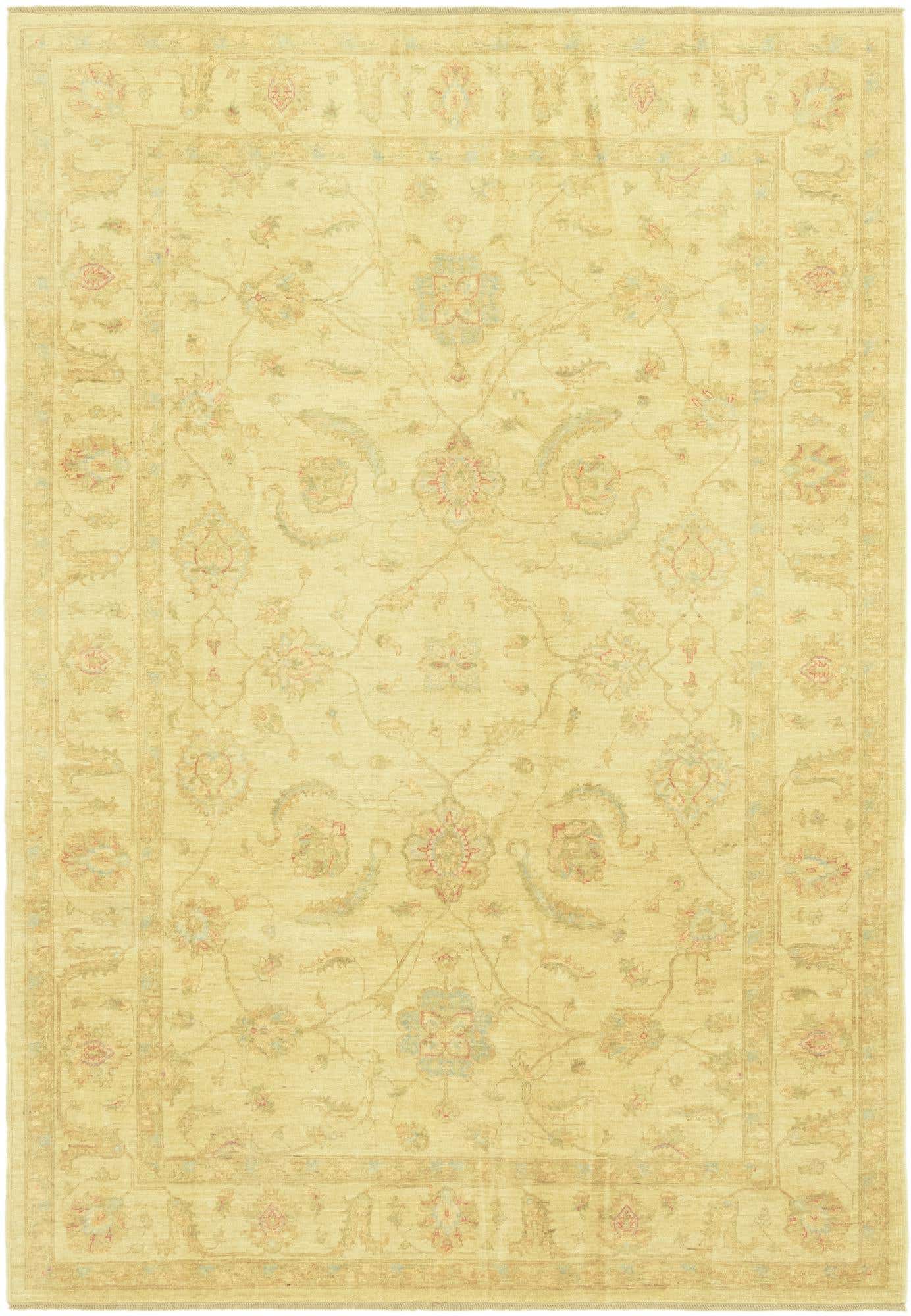 6' 9 x 9' 9 Hand Knotted Peshawar Ziegler Rug