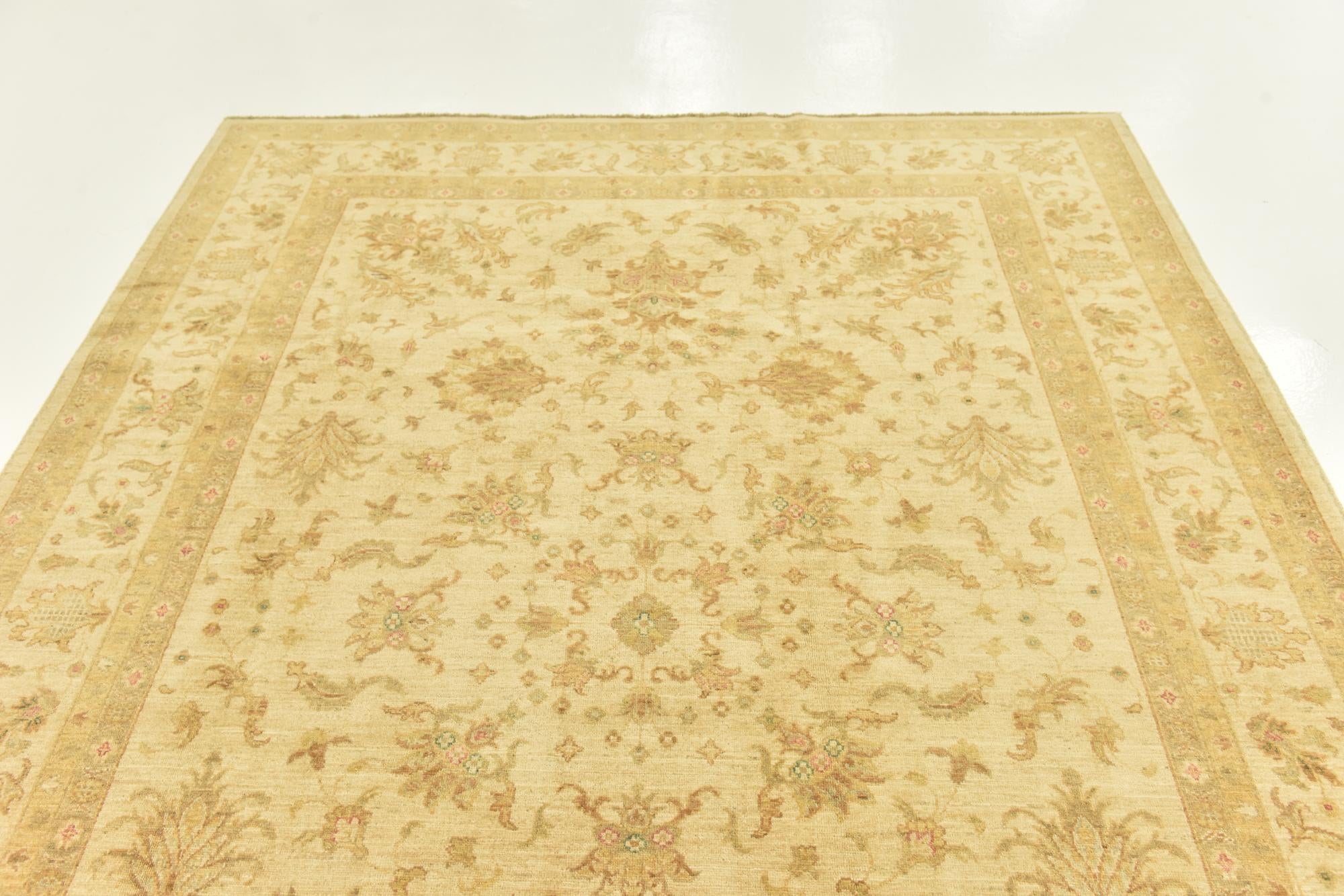 7' x 9' 10 Hand Knotted Peshawar Ziegler Rug