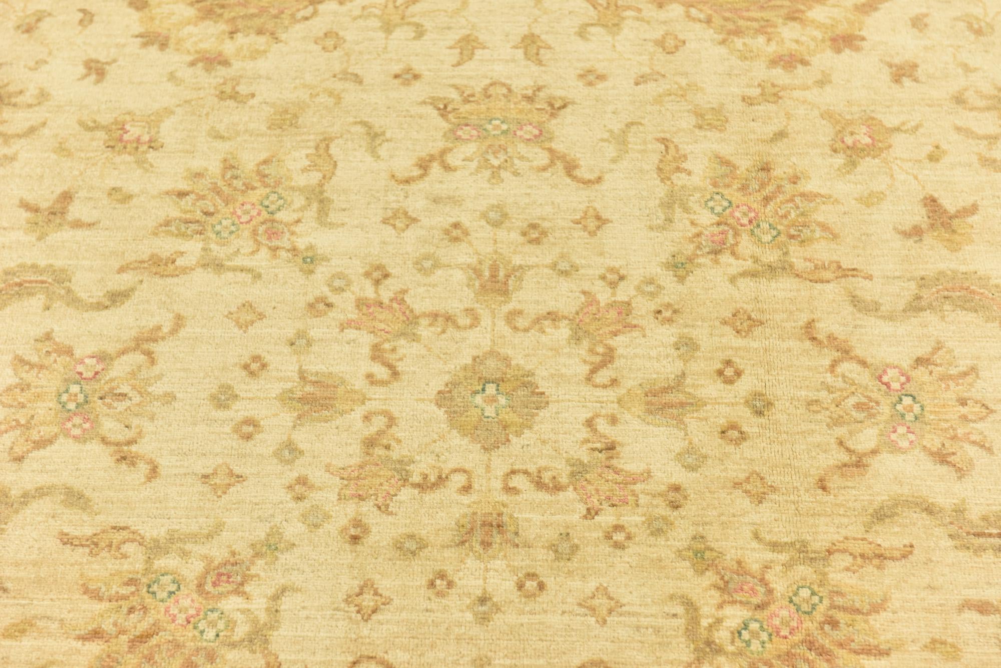 7' x 9' 10 Hand Knotted Peshawar Ziegler Rug