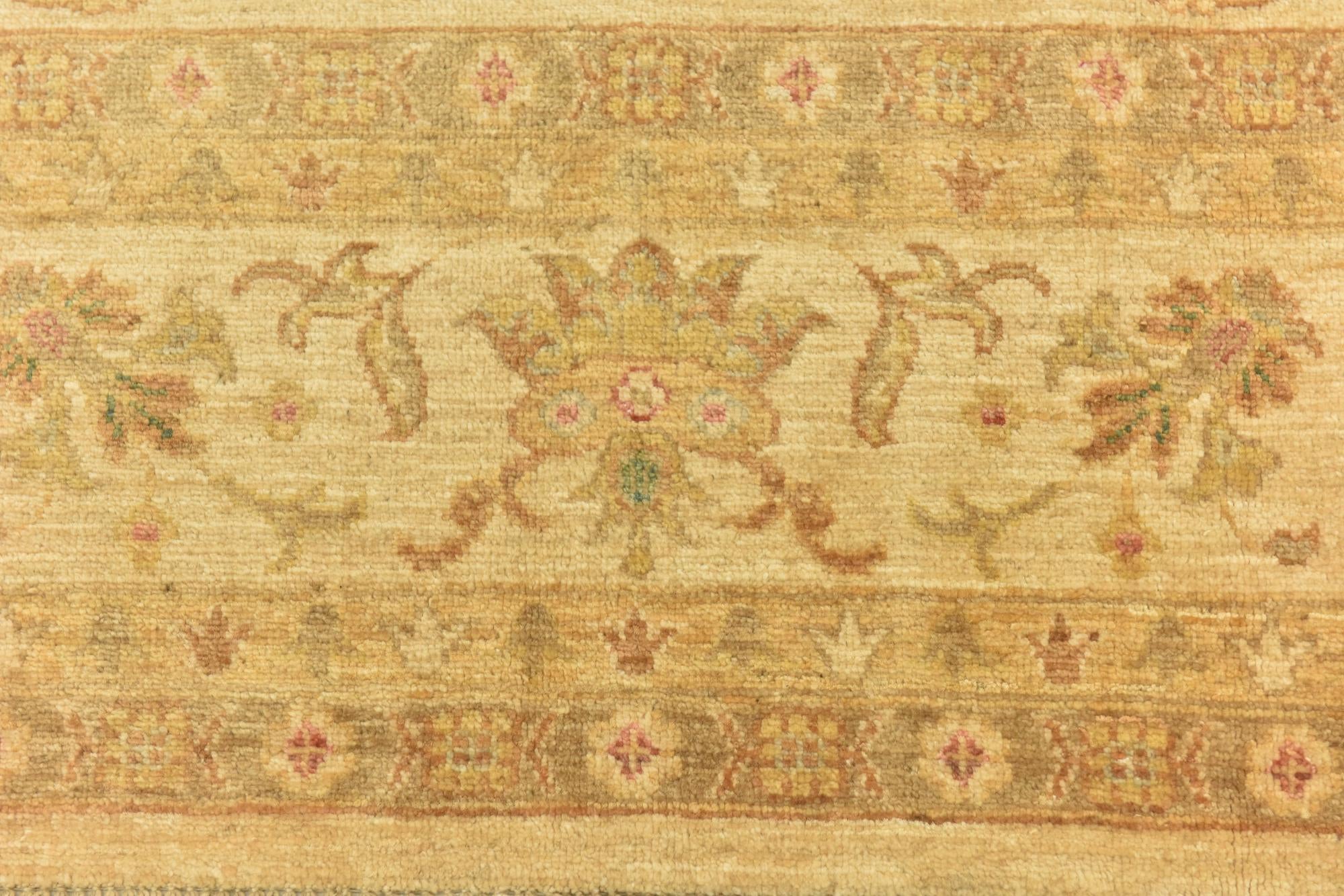 7' x 9' 10 Hand Knotted Peshawar Ziegler Rug