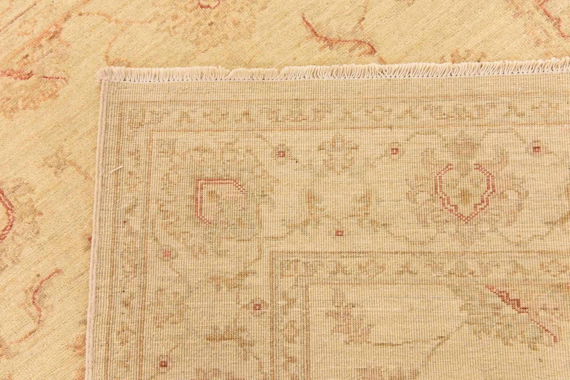 4' 9 x 6' 8 Hand Knotted Peshawar Ziegler Rug