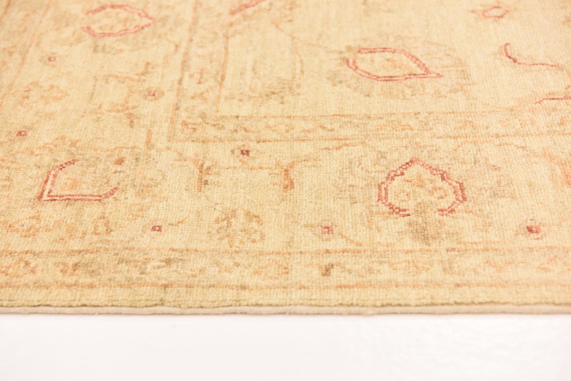 4' 9 x 6' 8 Hand Knotted Peshawar Ziegler Rug