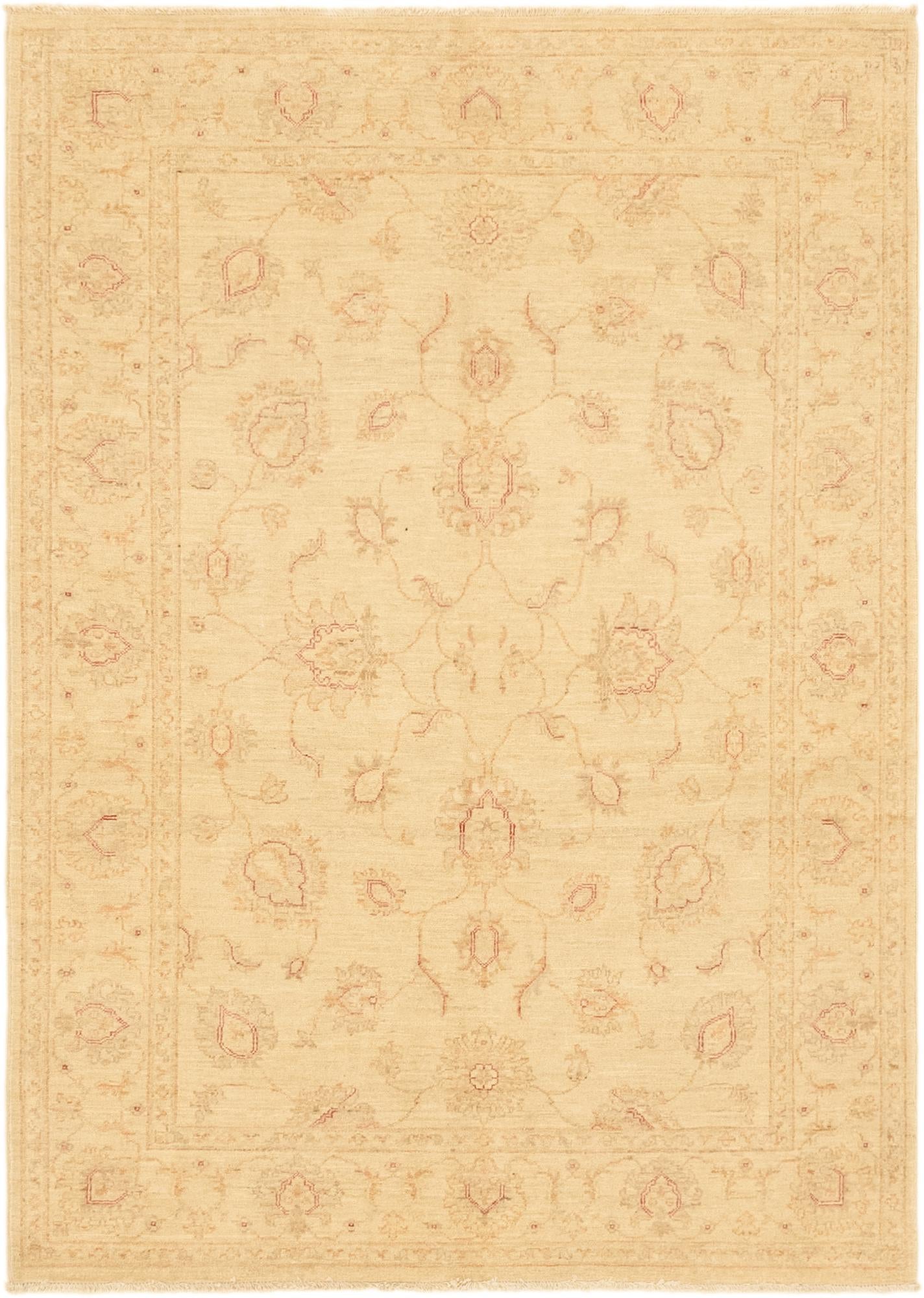 4' 9 x 6' 8 Hand Knotted Peshawar Ziegler Rug