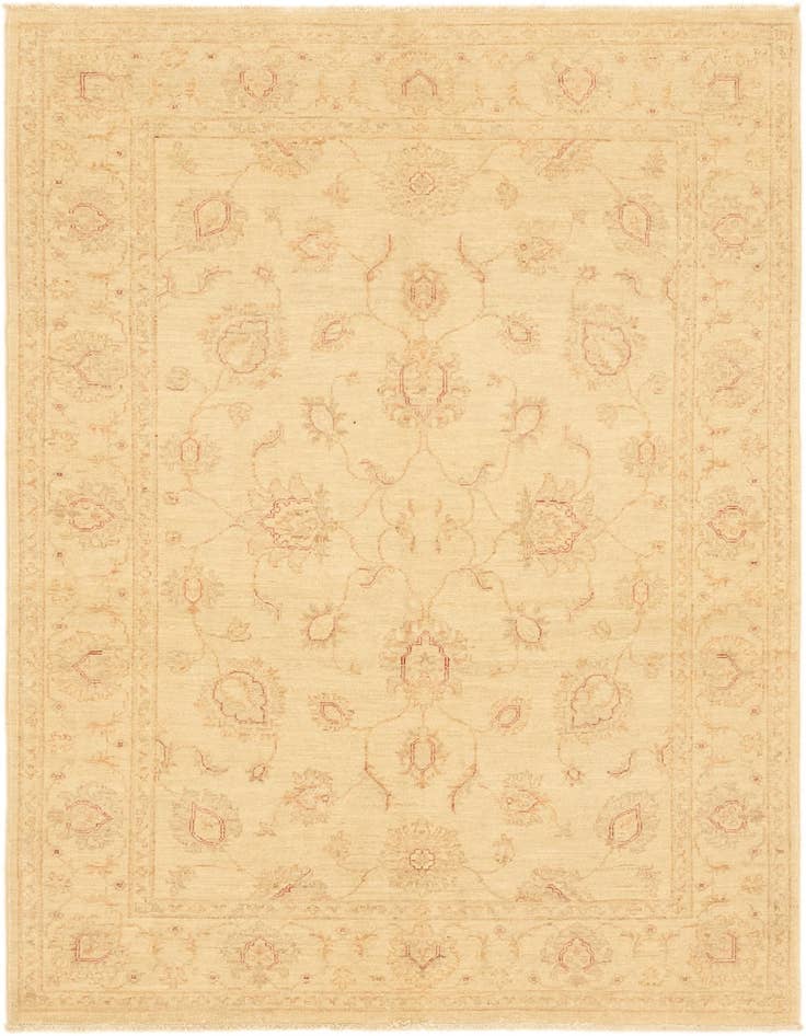 Detail image of 4' 9 x 6' 8 Hand Knotted Peshawar Ziegler Rug