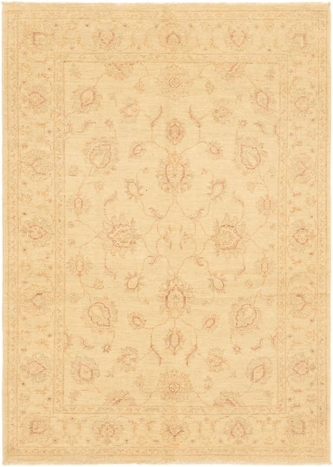 Detail image of 4' 9 x 6' 8 Hand Knotted Peshawar Ziegler Rug