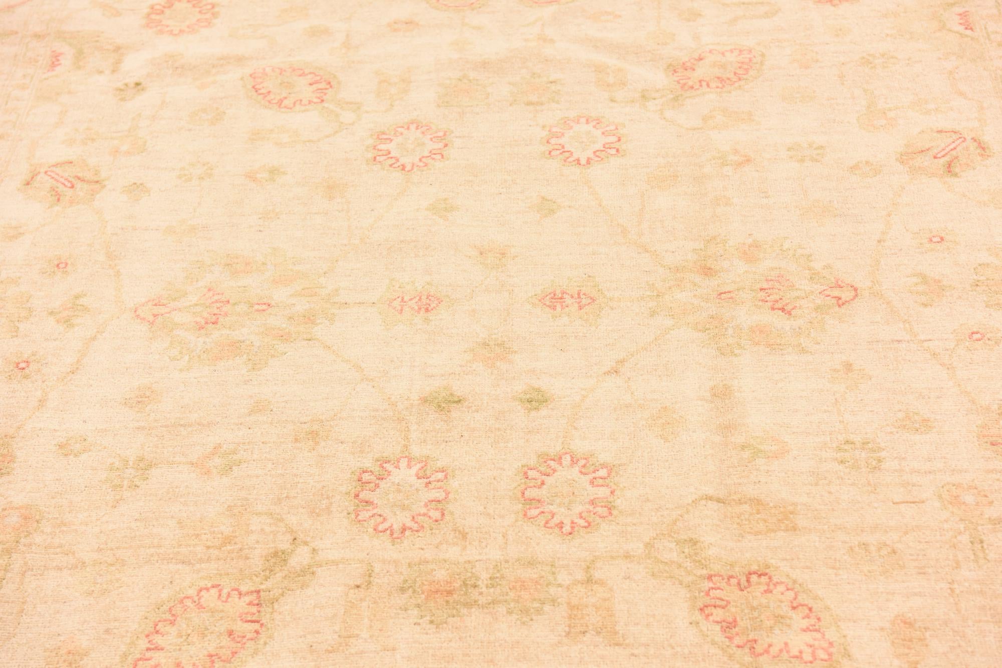 6' 8 x 10' Hand Knotted Peshawar Ziegler Rug