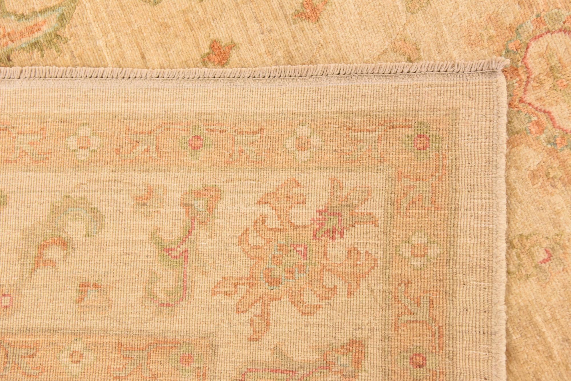 6' 8 x 9' 1 Hand Knotted Peshawar Ziegler Rug