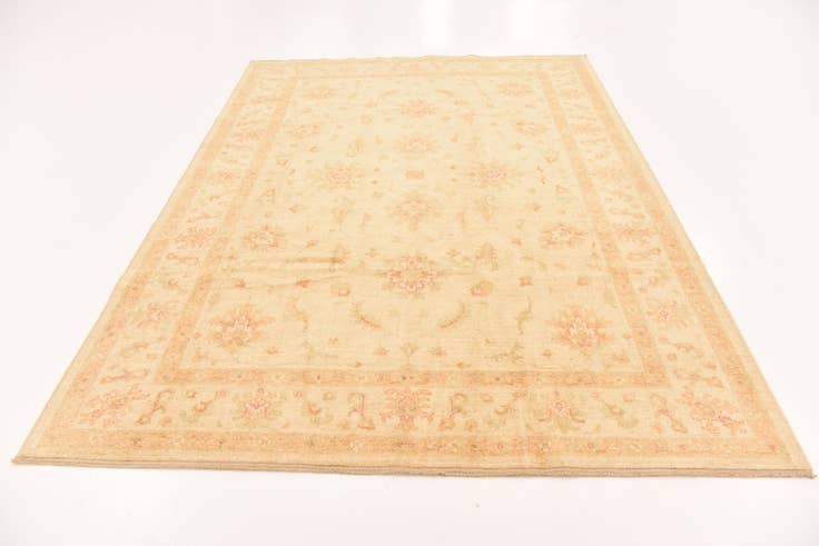 Detail image of 6' 8 x 9' 1 Hand Knotted Peshawar Ziegler Rug