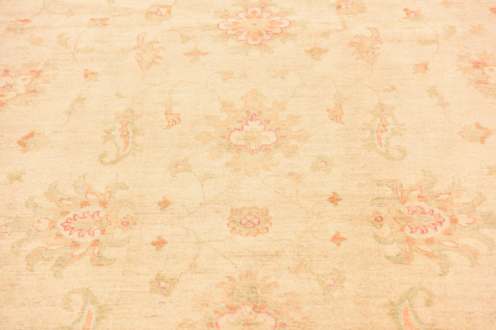 6' 8 x 9' 1 Hand Knotted Peshawar Ziegler Rug