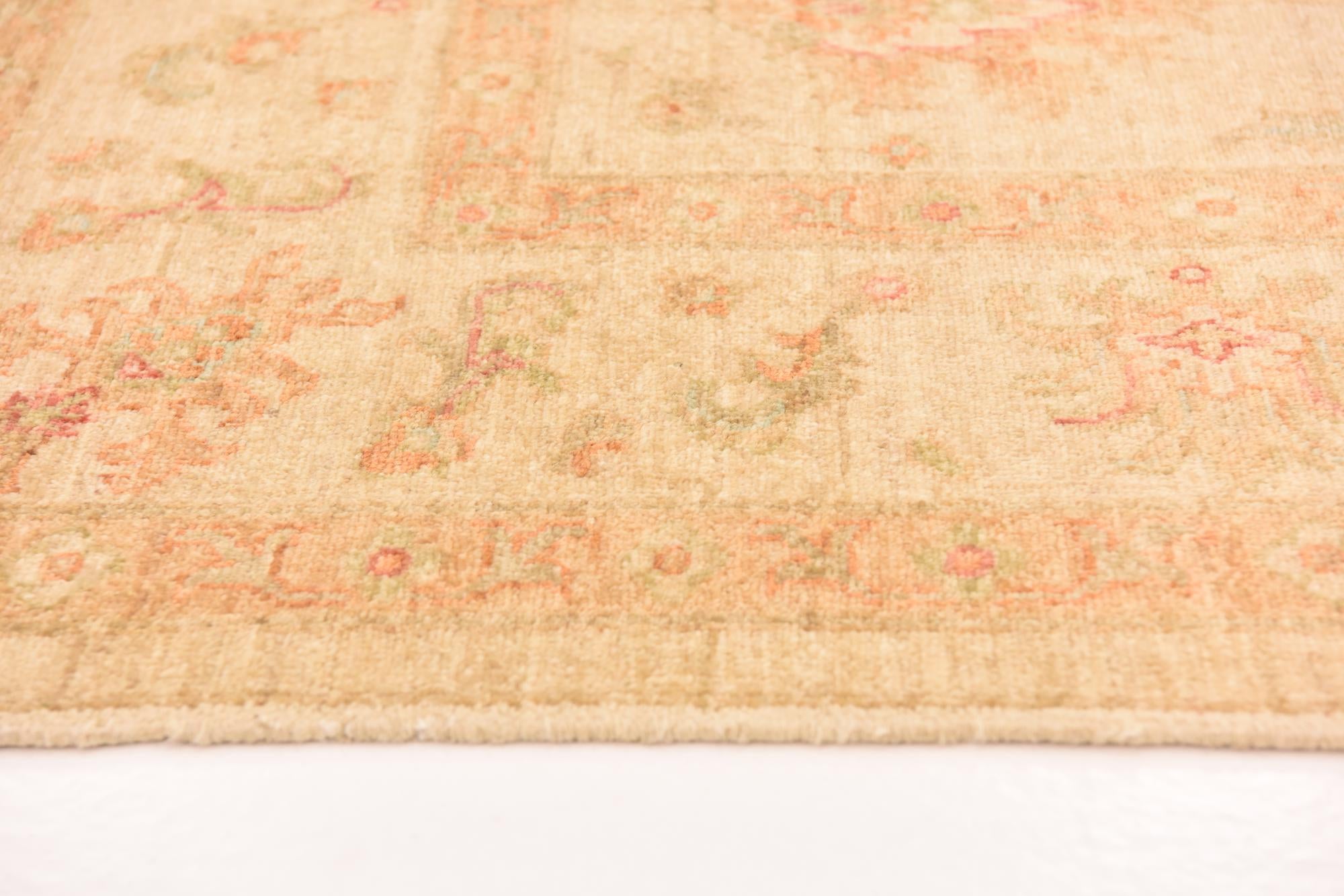 6' 8 x 9' 1 Hand Knotted Peshawar Ziegler Rug