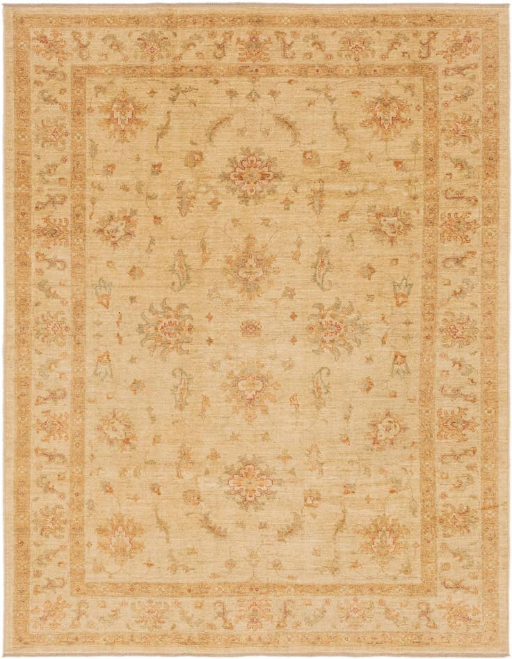 Detail image of 6' 8 x 9' 1 Hand Knotted Peshawar Ziegler Rug