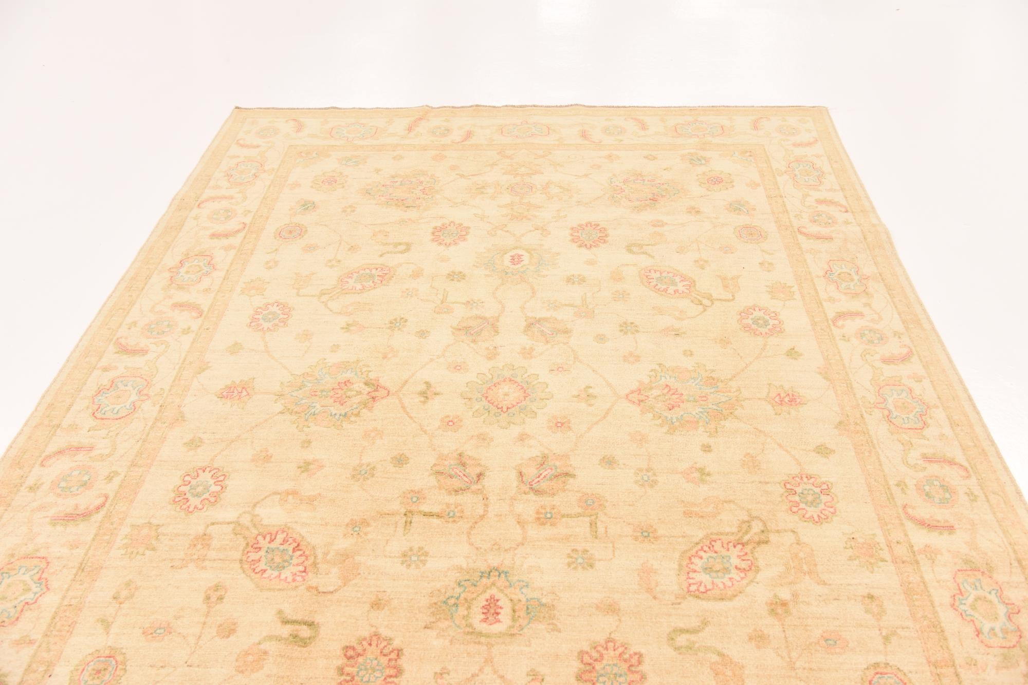 6' 8 x 10' Hand Knotted Peshawar Ziegler Rug