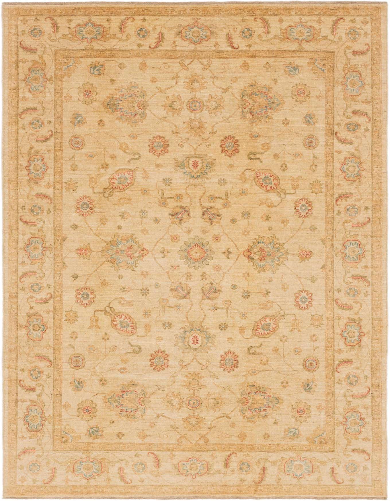 6' 8 x 10' Hand Knotted Peshawar Ziegler Rug