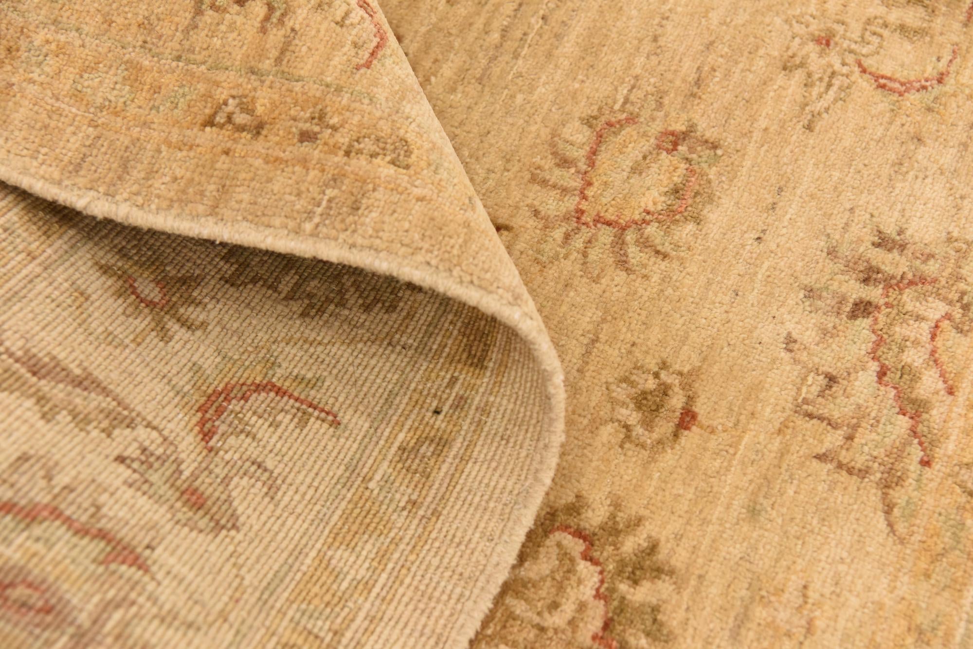 5' x 6' Hand Knotted Peshawar Ziegler Rug