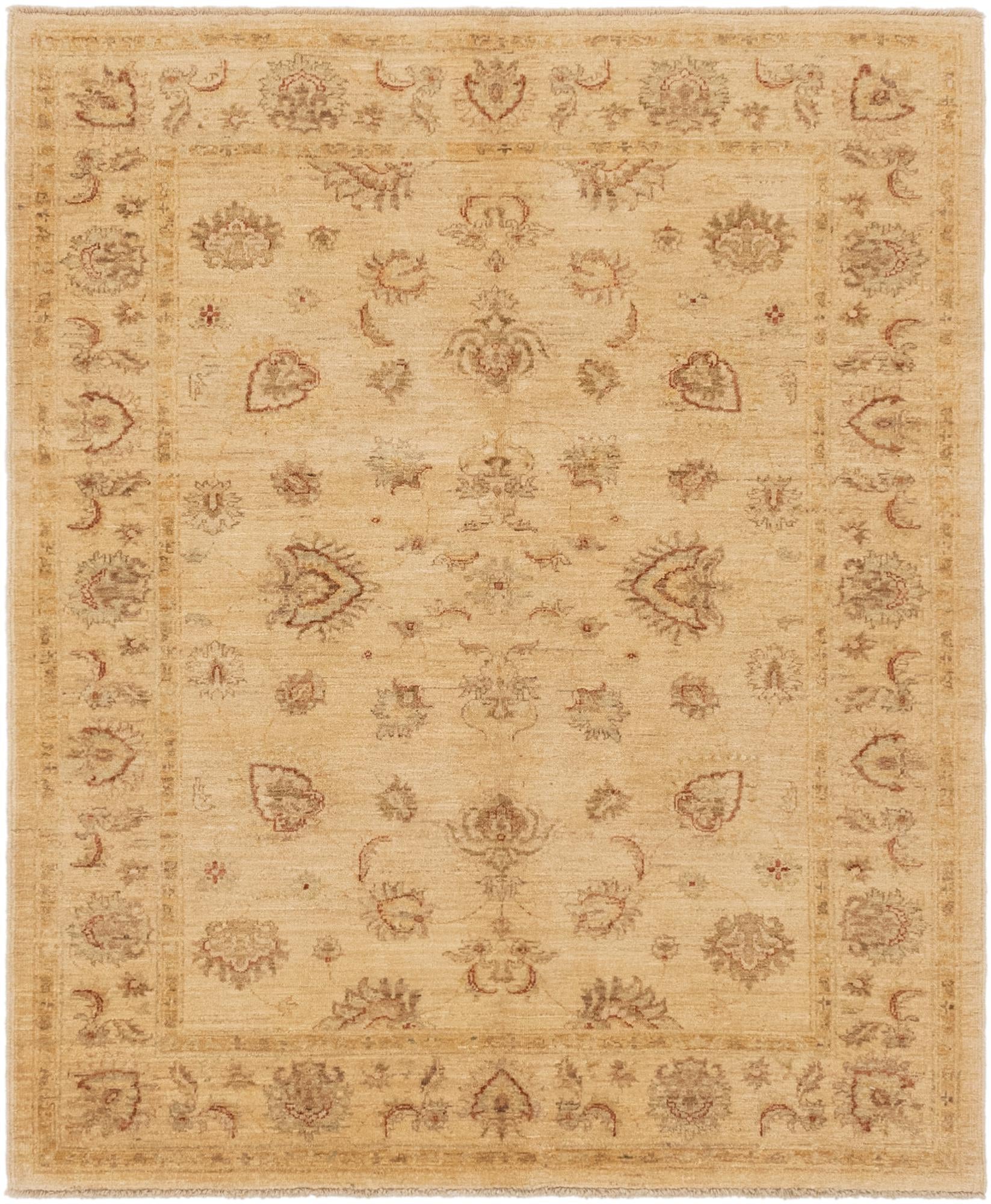 5' x 6' Hand Knotted Peshawar Ziegler Rug