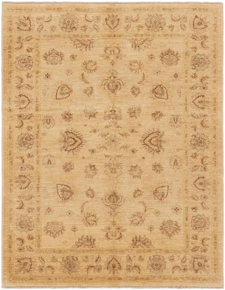 Detail image of 5' x 6' Hand Knotted Peshawar Ziegler Rug