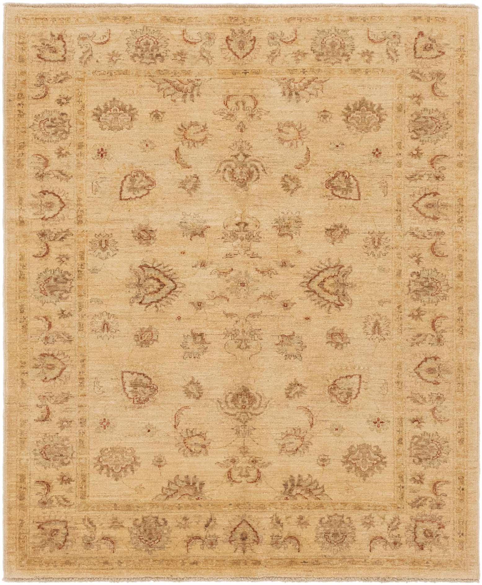 5' x 6' Hand Knotted Peshawar Ziegler Rug