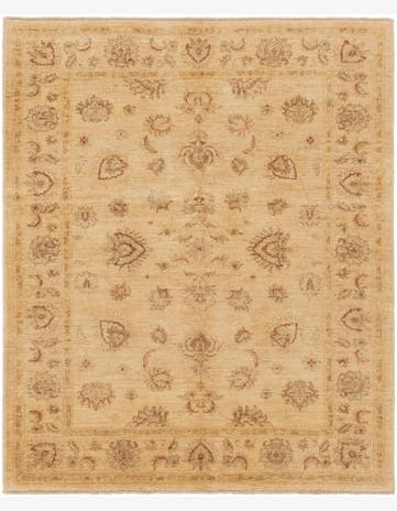 5' x 6' Hand Knotted Peshawar Ziegler Rug