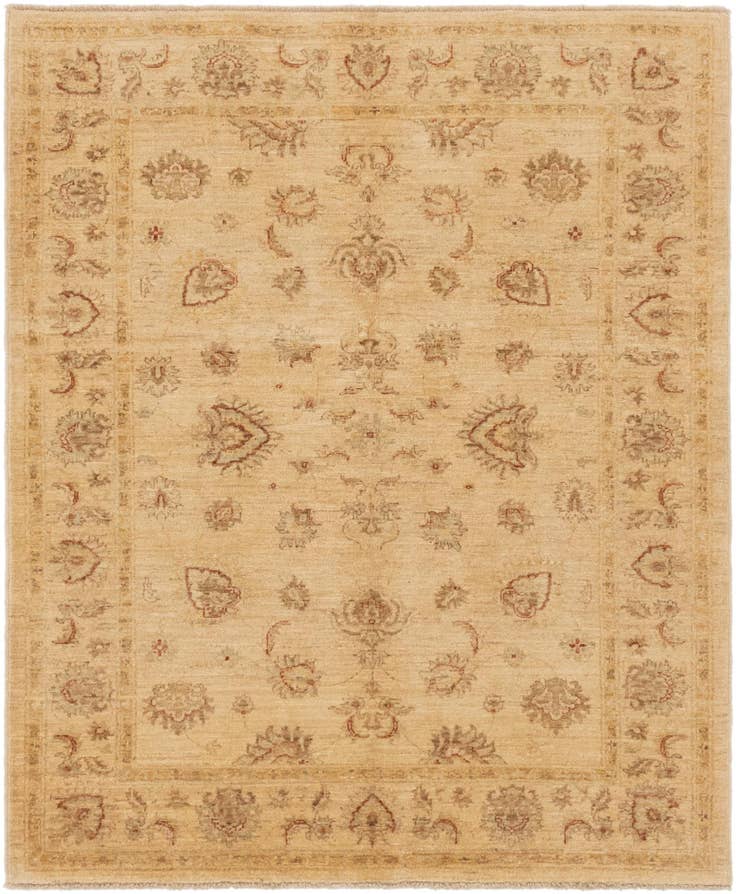 Detail image of 5' x 6' Hand Knotted Peshawar Ziegler Rug