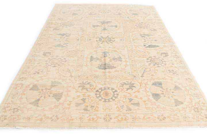 6' x 8' 8 Hand Knotted Peshawar Ziegler Oriental Rug