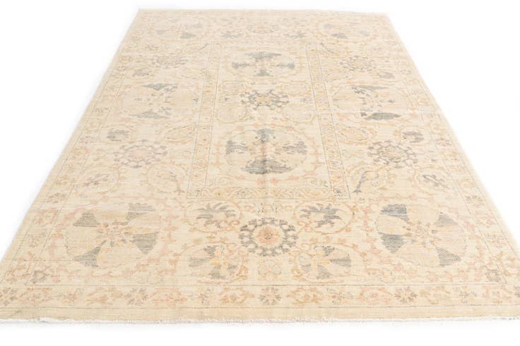 Detail image of 6' x 8' 8 Hand Knotted Peshawar Ziegler Oriental Rug