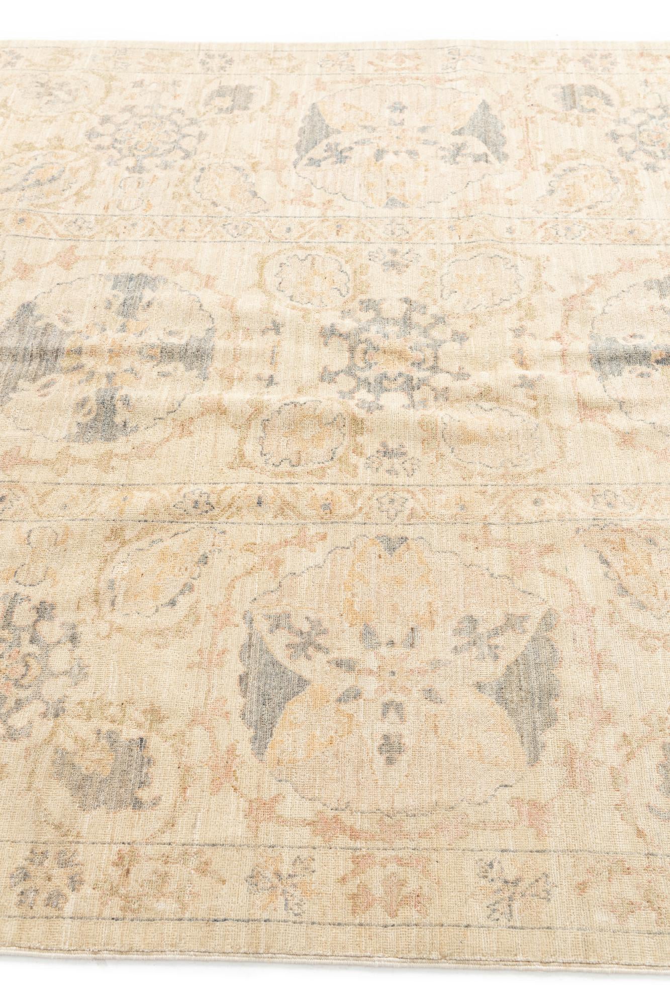 6' x 8' 8 Hand Knotted Peshawar Ziegler Oriental Rug