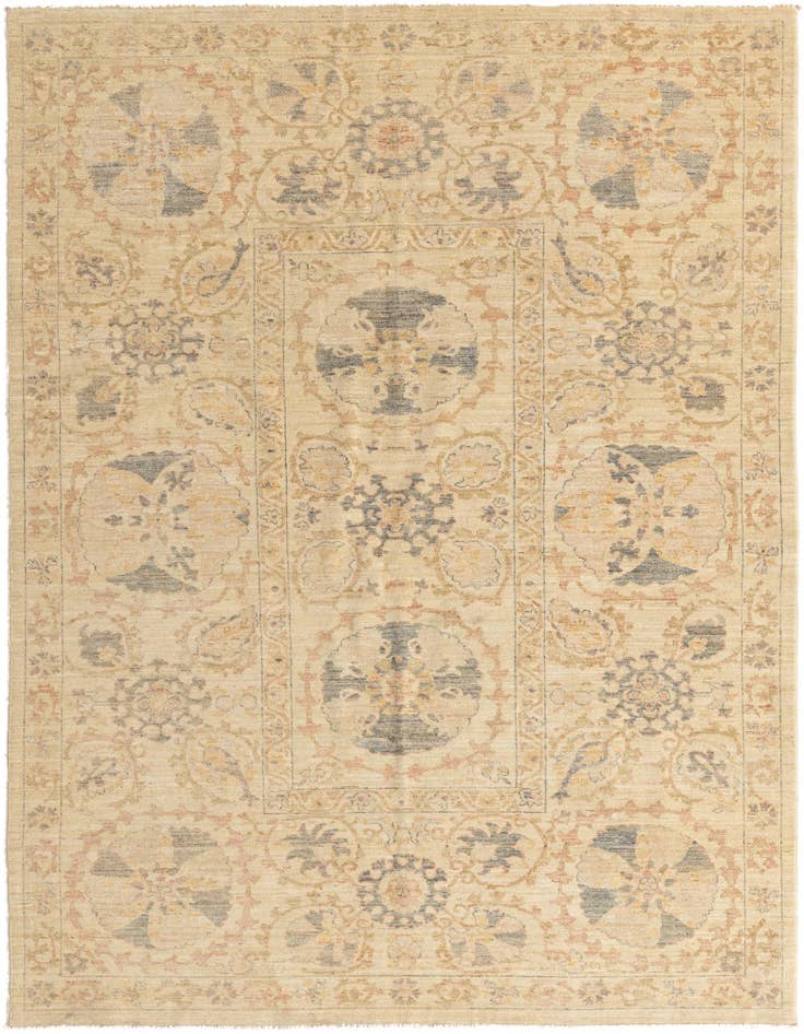 Detail image of 6' x 8' 8 Hand Knotted Peshawar Ziegler Oriental Rug