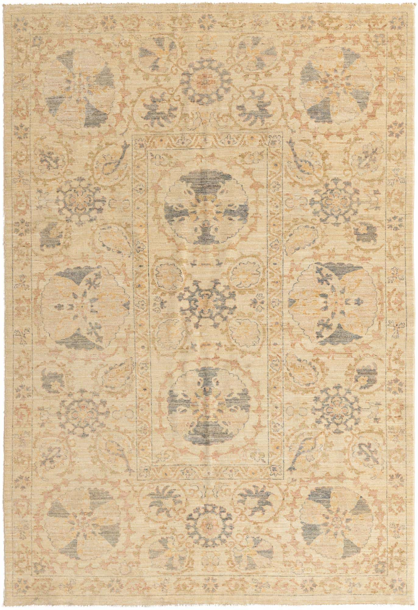 6' x 8' 8 Hand Knotted Peshawar Ziegler Oriental Rug