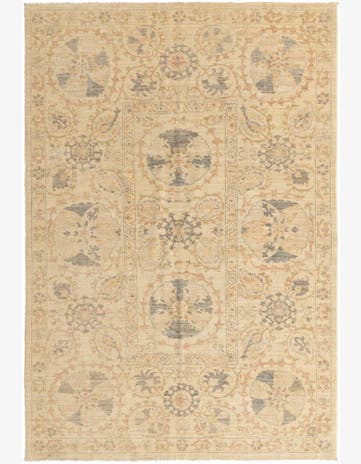 6' x 8' 8 Hand Knotted Peshawar Ziegler Oriental Rug