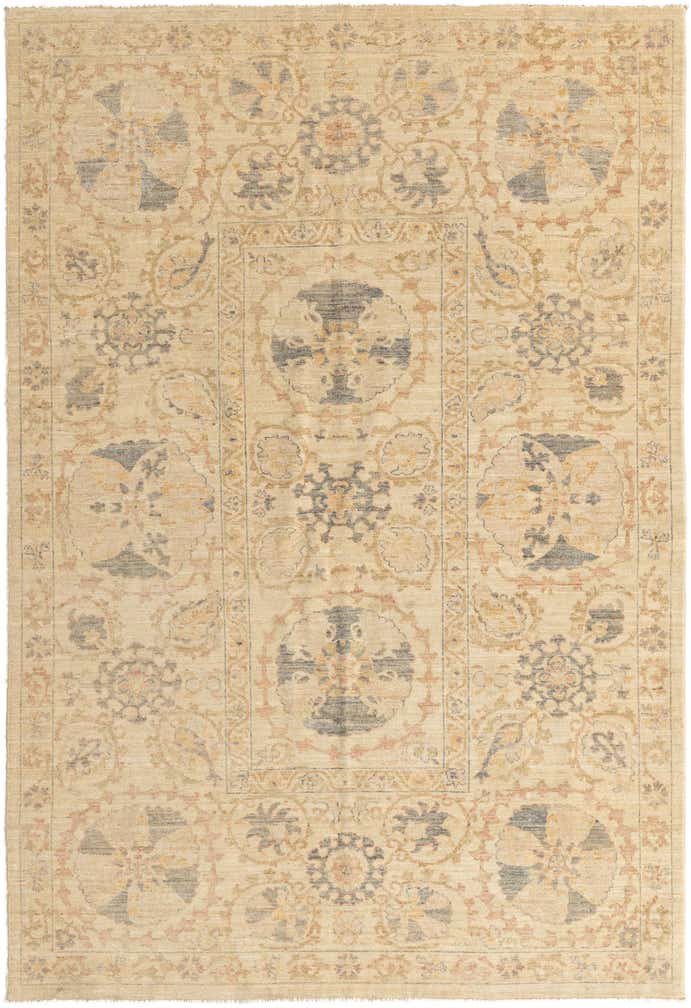 6' x 8' 8 Hand Knotted Peshawar Ziegler Oriental Rug