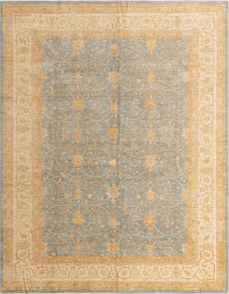 Detail image of 10' x 13' 1 Hand Knotted Peshawar Ziegler Rug